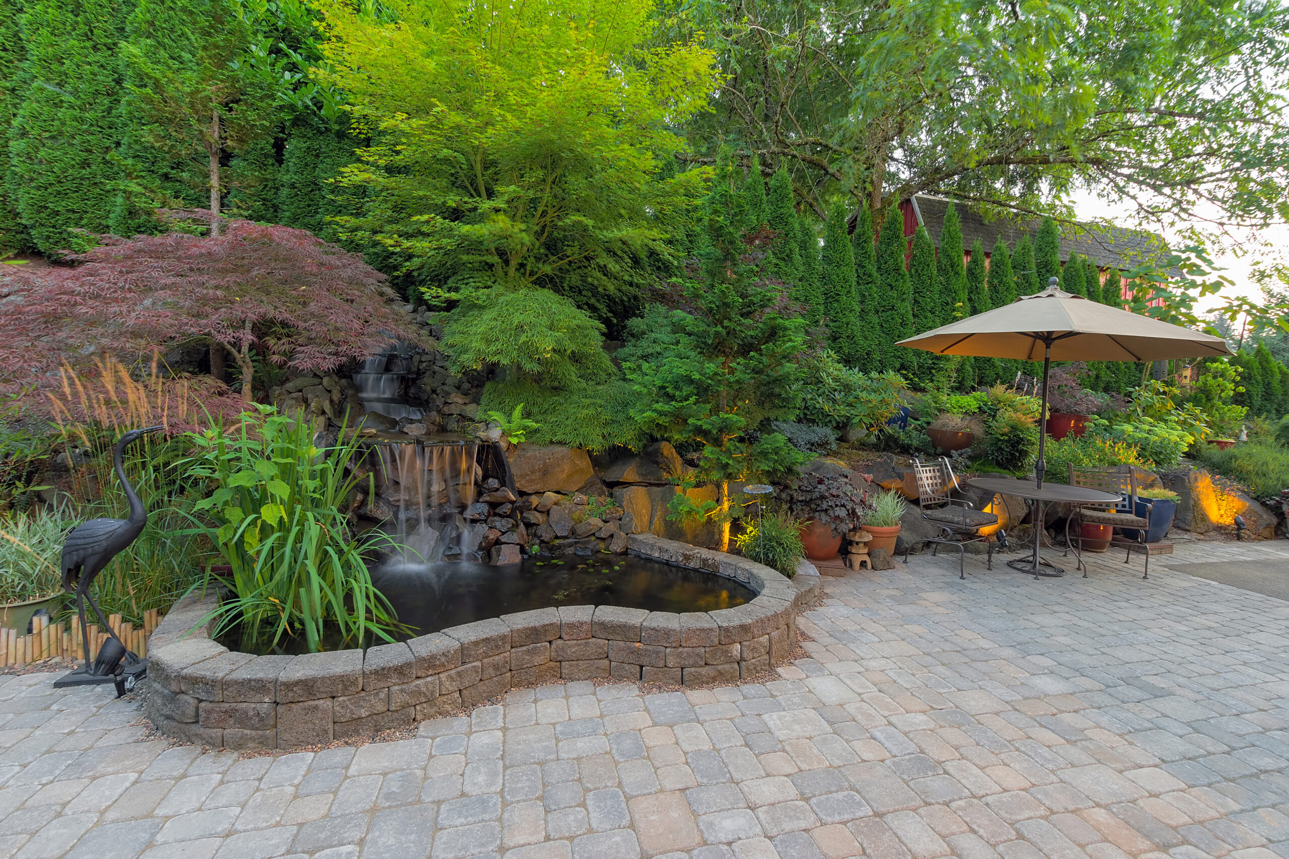 A finished Oak River landscape design and build project