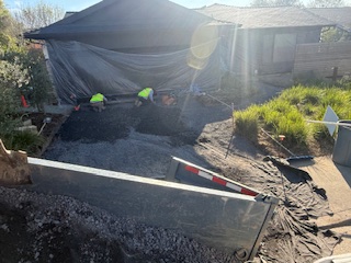 Old concrete driveway demolition and removal